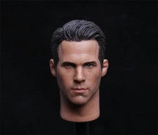1/6 Ryan Reynolds Male Head Sculpt Model Carved For 12" Action Figure Doll Body