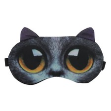 1 Pc Portable Cat Sleep Mask for Hotel Dark Gray
