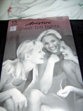 Image of Aristoc sheer Toe Tights MED Vaguely Black 15 Denier High Line Brief  New