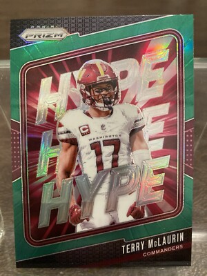 2024 Panini Prizm Terry McLaurin Hype Green Prizm #12 Commanders
