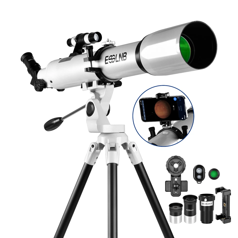 ESSLNB 70080 Teleskop 210X mit Stargazing-App Smartphone-Adapter für Erwachsene