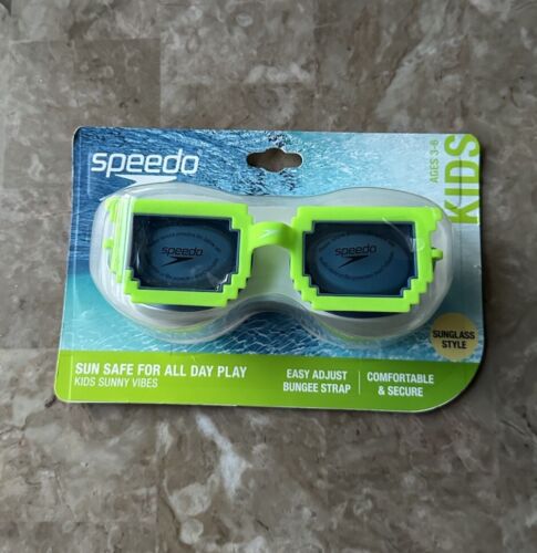 Speedo Kids Sunny Vibes Swim Goggles Sunglass Style Age 3-6, Anti Fog