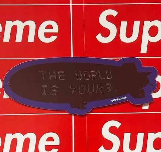 Supreme Scarface Blimp The World Is Yours Sticker FW17 Authentic Ships Same Day