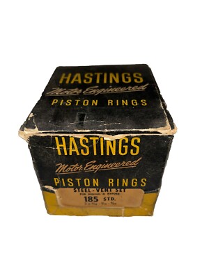 Hastings piston rings Steel-Vent Set No. 185 STD.  3x3/32-5/16 NOS