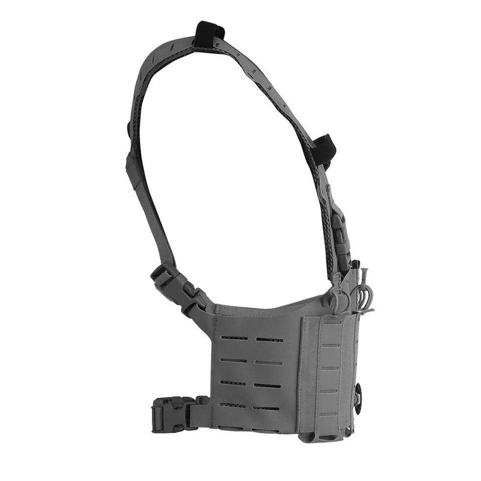 WoSporT Tactical Lightweight SF Style Chest Rig with Magazine Pouch Hunting Camo - Image 2 of 4