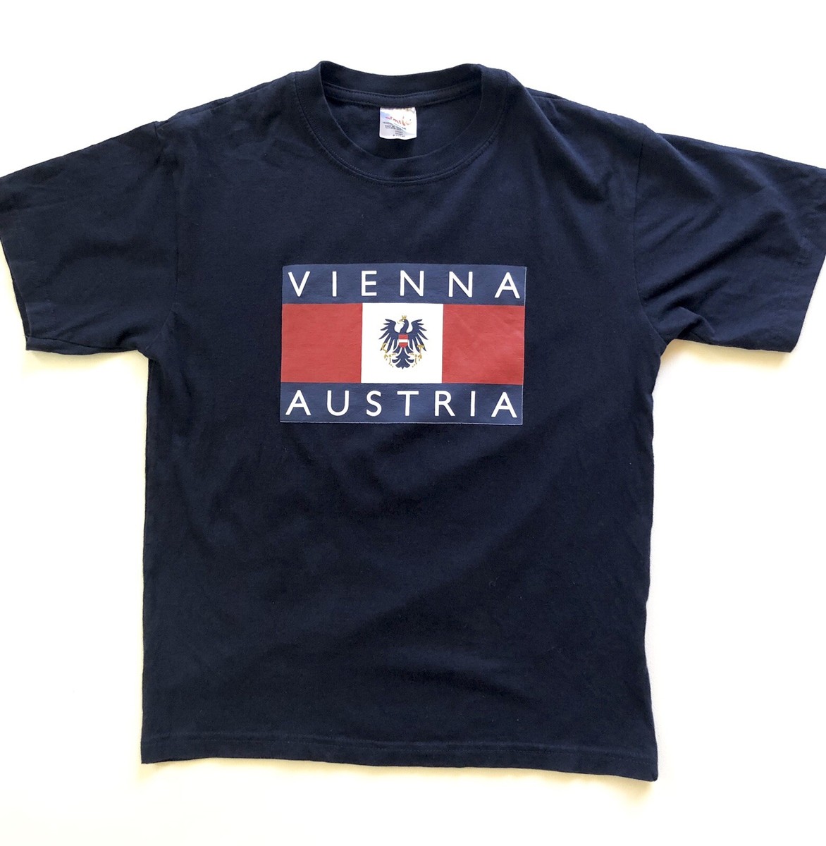 T-Shirt Vienna Austria Kids Smile SM15K Navy Blue Austria Flag Top