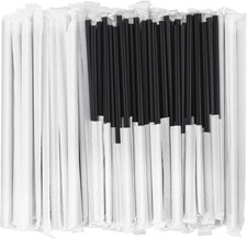 100 Pcs Biodegradable Compostable Individually Wrapped Straws - PLA Disposable