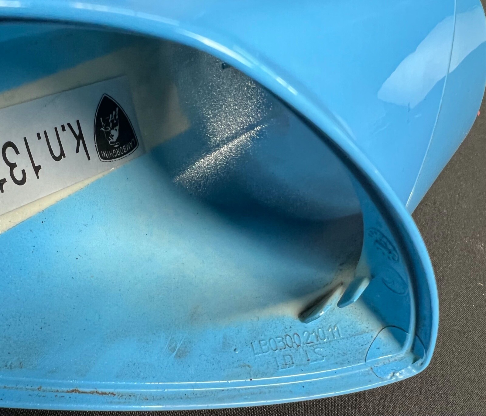 Lamborghini Aventador left mirror housing cover Blu Cepheus LH Driver side 