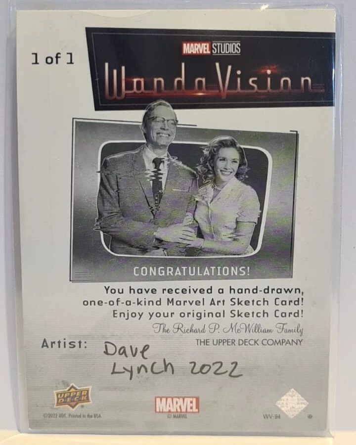 2022 Marvel Studios' WandaVision 1/1 Auto Sketch Artist Dave Lynch - Image 2 of 2