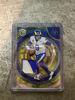 2022 Panini Elements Football Matthew Stafford Critical Mass 3 Color Patch /47
