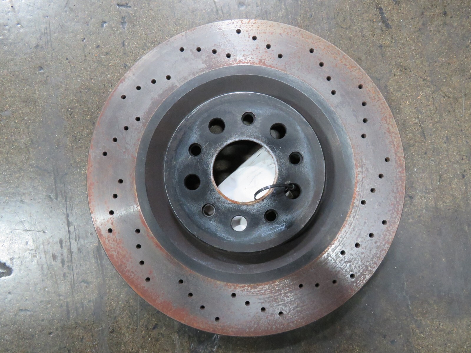 Maserati Ghibli, Cross Drilled Front Steel Brake Rotor, Used, P/N 670030935