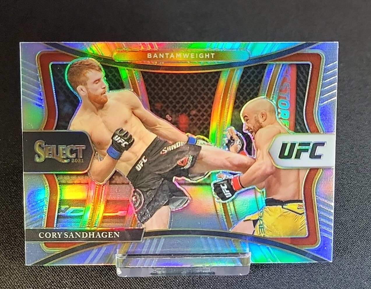 2021 Cory Sandhagen UFC SELECT SILVER PRIZM REFRACTOR SP PREMIER LEVEL