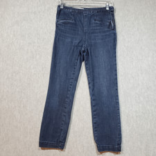 Anthropologie Leggings Womens 27 Blue Denim Straight Leg High Rise Jean