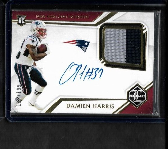 Damien Harris Panini Limited #112 Patch Autograph