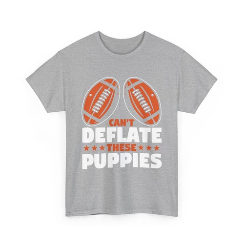 Funny American Football Player Can't Deflate These Puppies T-Shirt - Picture 5 of 15