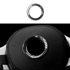 For Bmw 5 Series 2018-2022 Carbon Fiber Steel Steering Wheel Logo Emblem Trim