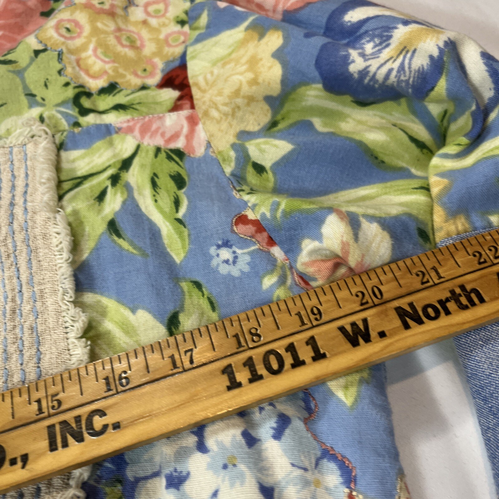 Vintage Tantrums Patchwork Lightweight Jacket Cot… - image 7