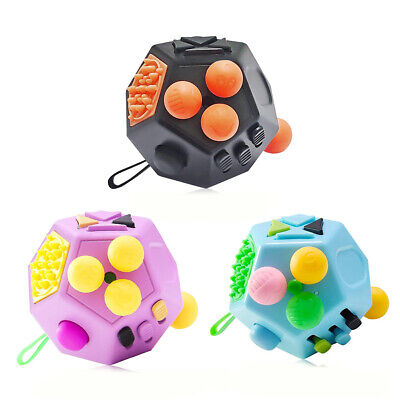 New Fun Fidget 6 Sided Cube Adult Anxiety Stress Relief Cube Toys Gift Cubes UK