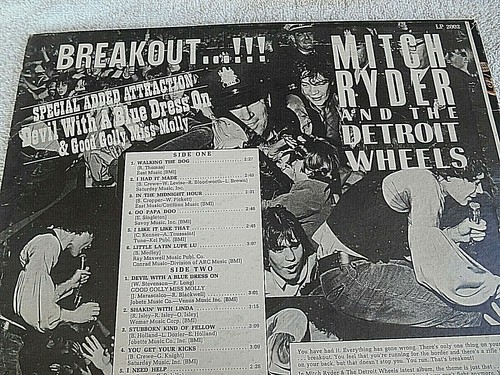 VINTAGE 1960'S MITCH RYDER & THE DETROIT WHEELS LP RECORD ALBUM 2002-S BROKEN - Picture 5 of 11
