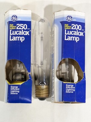 Lucalox Lamp 200-Watt + 250W GE LU200 LU250 NOS Vintage Lighting 200W Bulbs READ
