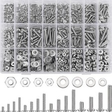 900PCS Hardware Machine Screws SAE Assortment Kit - Stainless Steel Bolts & Nuts