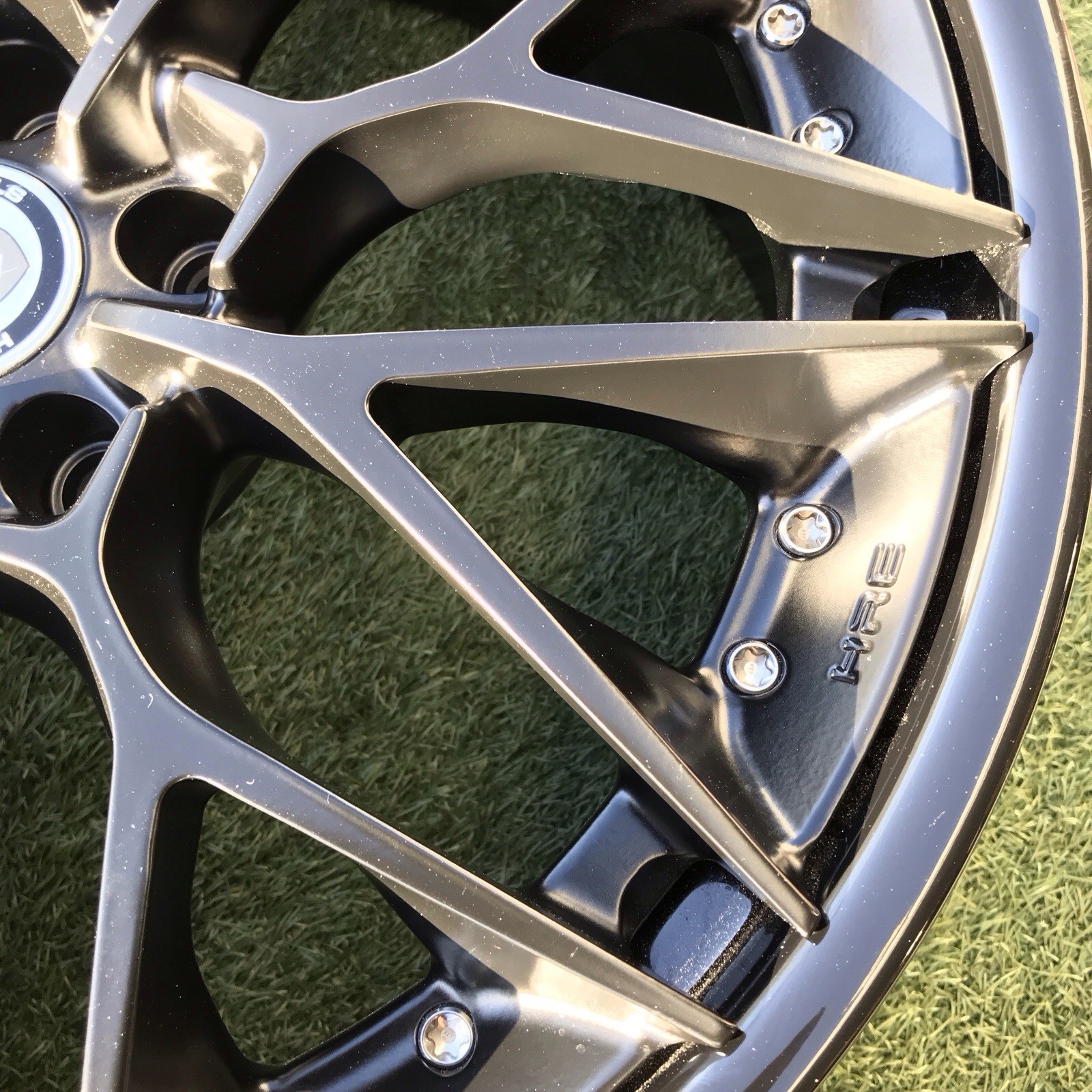 20 21 MCLAREN 600LT RIMS HRE BLACK 3PC WHEELS SET 4 WHEELS