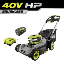 RYOBI RY401160US 40V HP Brushless 21 in. Cordless Battery Push Lawn Mower Kit