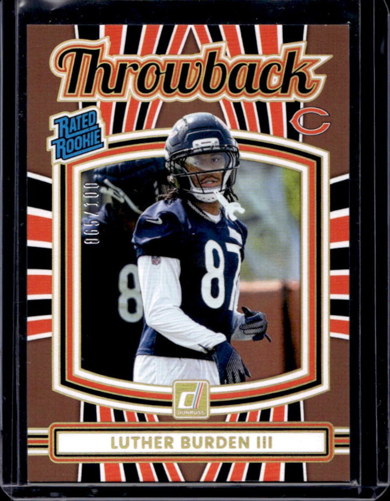 2025 Donruss Luther Burden III Rated Rookie Throwback Studio Series RC #65/100