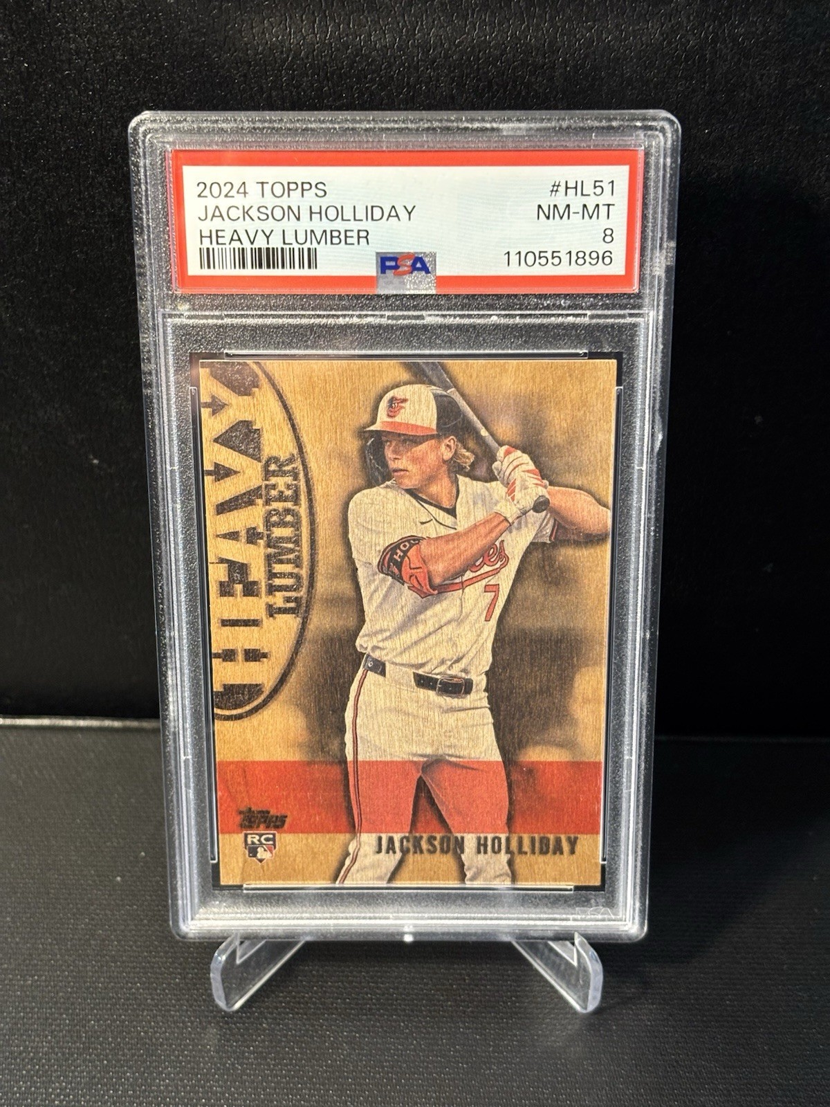 Jackson Holliday Heavy Lumber SSP 2024 Topps Update PSA 8 #HL-51 Orioles