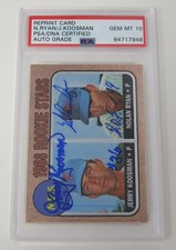 NOLAN RYAN & KOOSMAN Signed 1999 Topps Finest 1968 Rookie Card #1 PSA 10 Auto