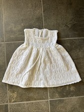 Baby Girl Crochet Dress, White