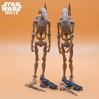 STAR WARS X2 BATTLE DROID PHANTOM MENACE VC78 3.75'' FIGUR 2012 VINTAGE COL