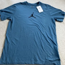 Image of NWT Air Jordan Nike Mens Dri Fit Sport Jumpman T-Shirt Teal Color Sz M CW5190