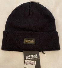 Image of Barbour International Mens Sensor Legacy Beanie Hat - New - Black