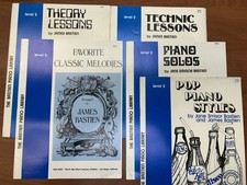 Lot de 5 livres de cours de piano bibliothèque Bastien - lot niveau 2