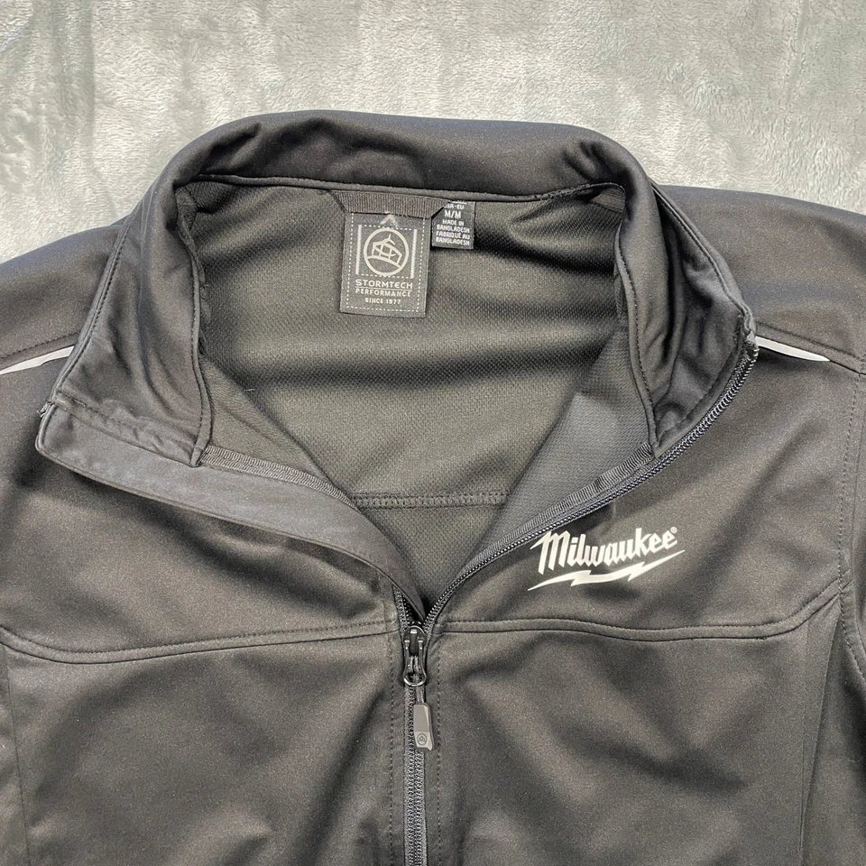 Milwaukee Mens Stormtech Performance Jacket Black Softshell Zipper Pockets M - Image 3 of 4