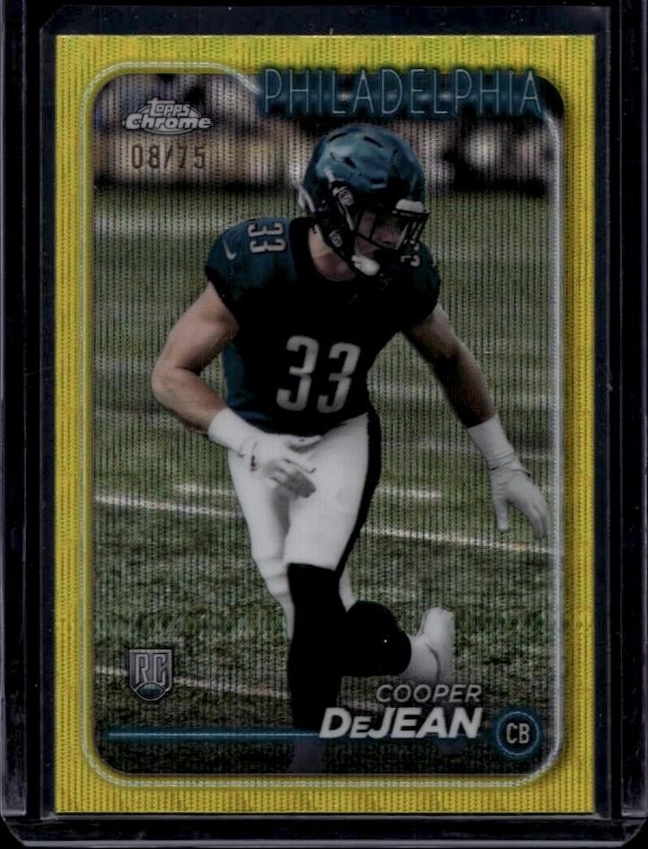 2024 Topps Chrome #232 Cooper DeJean Yellow Refractor #/75 RC