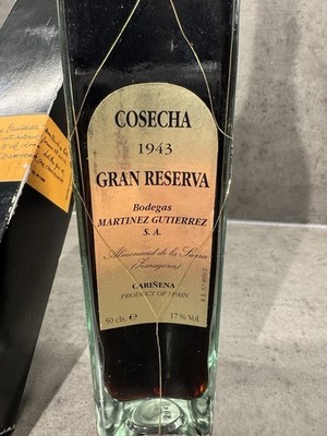 COSECHA GRAN RESERVA  -  Jahrgang 1943  - Bodegas MARTÍNEZ GUTIERREZ