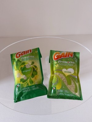 Gain fireworks in wash scent booster 1 ounce travel sample size quantity two new