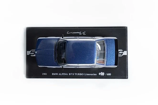 Spark 1:43 BMW ALPINA B7 S Turbo Limousine 1981 Blue ALPINA Dealer ver. 7600-515 - Image 2 of 2