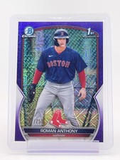 ROMAN ANTHONY 2023 BOWMAN CHROME PURPLE MOJO /250 1ST ROOKIE Q3698