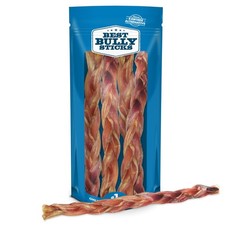 Best Bully Sticks Natural XL Braided Bully Sticks for Large Dogs - 12 Inch, 4...