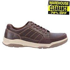 Image of Hush Puppies Finley MEMORY FOAM Fashion Casual Relaxed Trainer Shoe Mens Brown