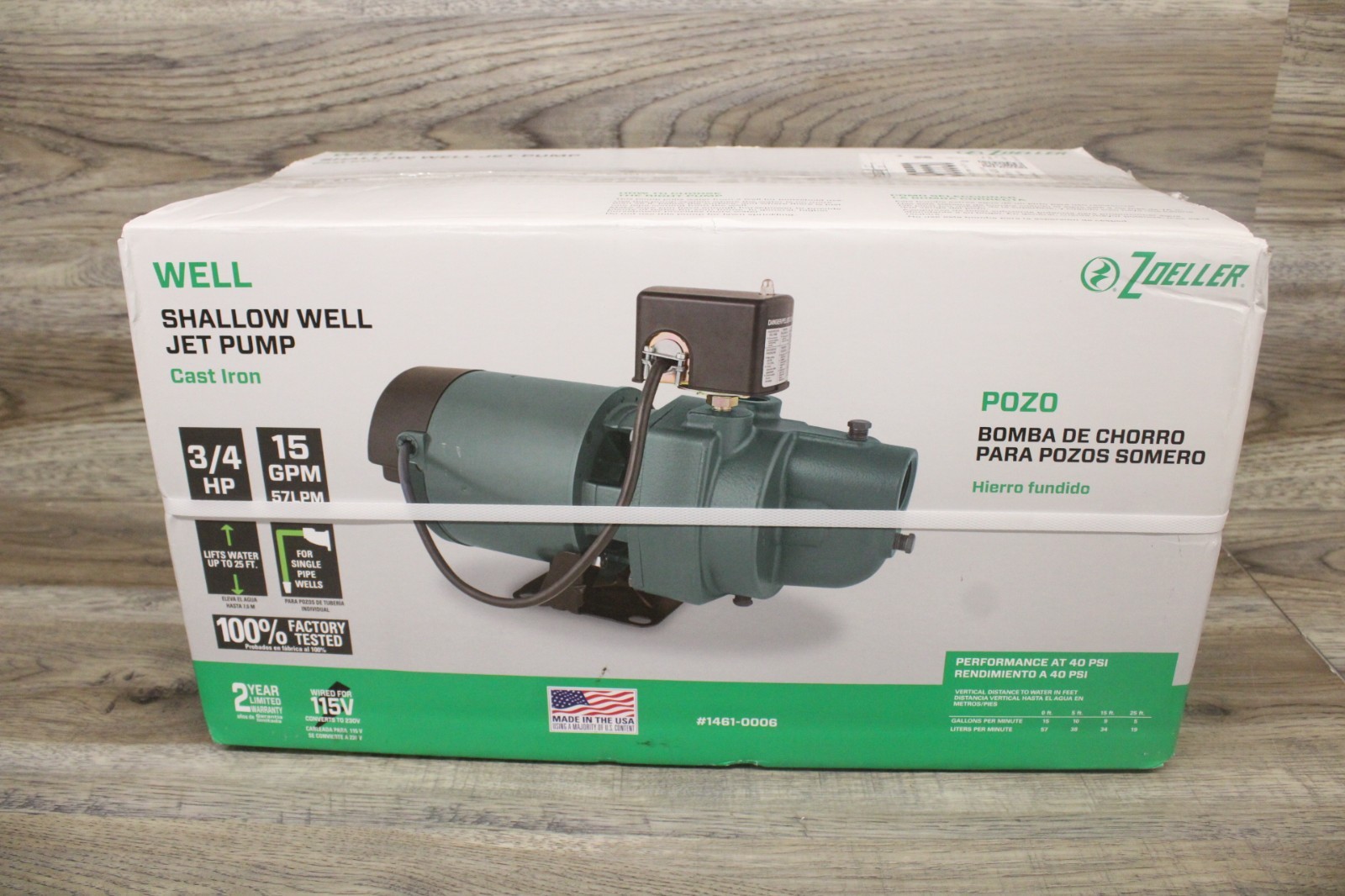 Zoeller Shallow Well Jet Pump #1461-0006 1461-0006 3/4 HP 15