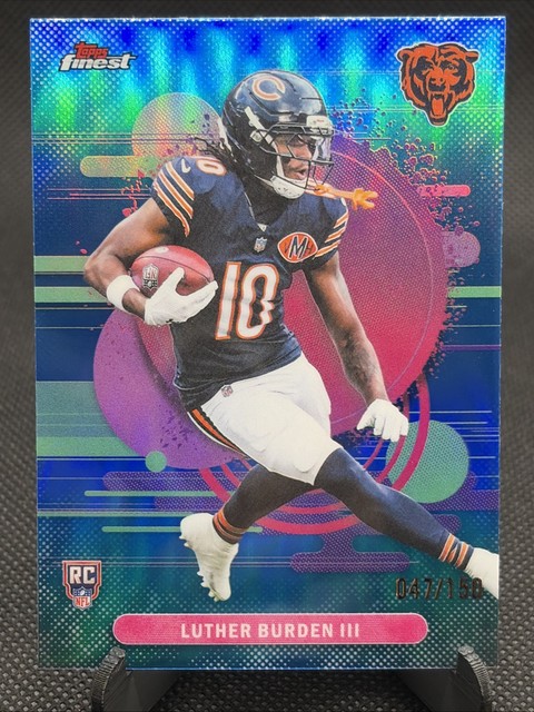 2025 Topps Finest Luther Burden III Uncommon RC Blue Refractor #/150 Bears
