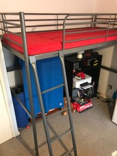 IKEA Svarta Metal Frame Single bunk. Grey excellent condition. Easy assembly.