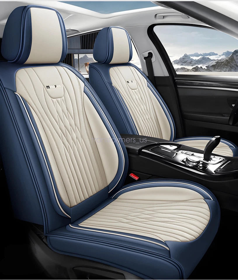 For Mercedes Benz E300 E350 E550 Full Front & Rear Protector Cushions Blue&White - Изображение 3 из 4