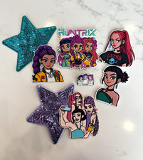 Adorable Handcrafted Cartoon Characters  Glitter Iron-On Patch Set