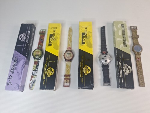 1997 Vintage Burger King Jurassic Park The Lost World Watch Set of 4