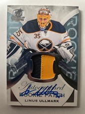 15-16 The Cup Hockey Rookie Auto Patch #117 Linus Ullmark #/249